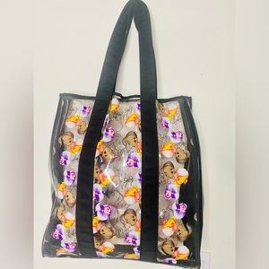 MAC x FAFI Tote Bag, Limited Edition Clear bag with FAFI characters and MAC logo